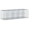vidaXL Gabion hevet seng 180 x 60 x 55 cm Galvanisert st&aring;l S&oslash;lv