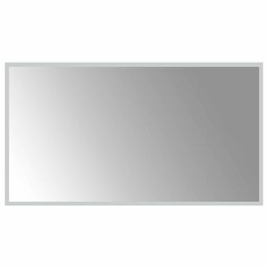 vidaXL LED Badevindu med speil Gjennomsiktig 90 x 50 cm herdet glass