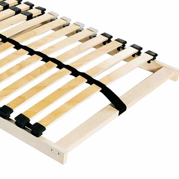 vidaXL Lamelbunn Brun 140 x 190 cm Massiv b&oslash;ketre