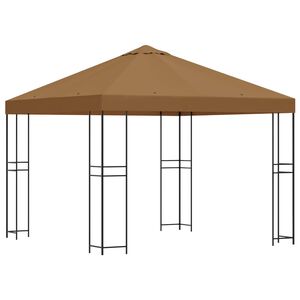 vidaXL Paviljong 3 x 3 m Beige Polyester og st&aring;l 190 gsm