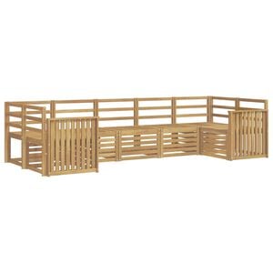 vidaXL Utend&oslash;rs sofa-sett 7 pcs Hvit 304 x 128,5 x 73 cm
