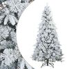 vidaXL Kunstig svingbar juletre med sn&oslash;dekk Hvit 180 cm