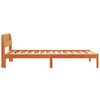vidaXL Sengestamme med hodegjerde Vokset Brun 80 x 200 cm Massiv furu