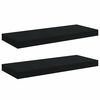vidaXL Flytende vegghyller 2 stk svart 60x23,5x3,8 cm MDF