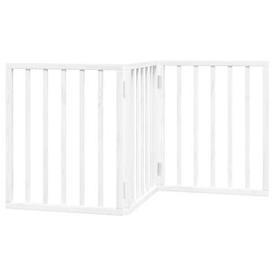 vidaXL Hundeport sammenleggbar 3 paneler hvit 150 cm poppeltre