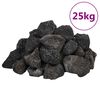 vidaXL Lavasteiner 25 kg svart 3-5 cm