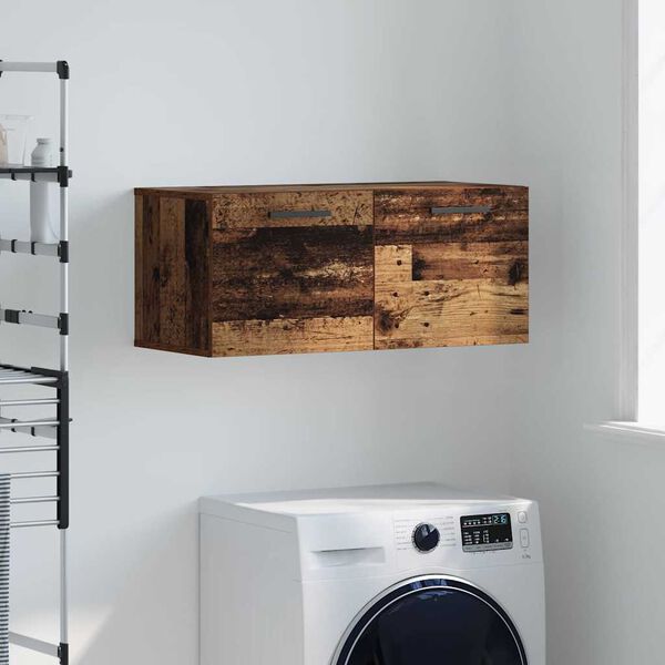 vidaXL Veggskap Gammelt tre 80 x 36.5 x 35 cm Konstruert tre