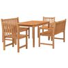 vidaXL Hagespisegruppe 5 deler heltre teak