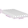 vidaXL Madrass Hvit 60 x 120 cm PU Skum