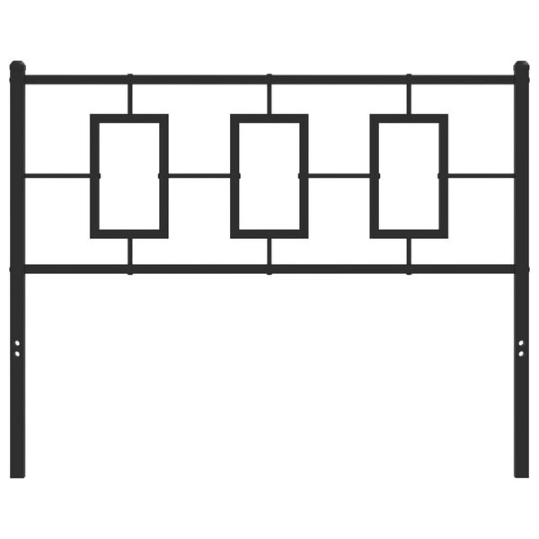 vidaXL Sengegavl i metall svart 107 cm