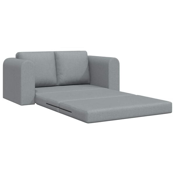 vidaXL Sammenleggbar Sofa seng Lysegr&aring; 148 x 71 x 83 cm stoff