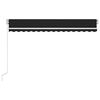 vidaXL Manuell uttrekkbar markise 400x350 cm antrasitt
