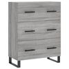 vidaXL Highboard gr&aring; sonoma 69,5x34x180 cm konstruert tre