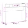 vidaXL Konsollbord Svart eik 105 x 30 x 80 cm Konstruert tre