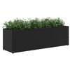 vidaXL Plantekasse med 3 potter svart 105x30x32 cm polyrotting