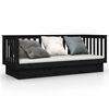 vidaXL Dagseng svart 90x190 cm heltre furu