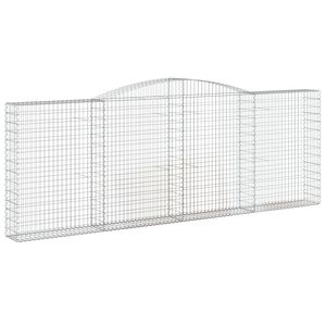 vidaXL Gabionkurv buet 400x30x140/160 cm galvanisert jern