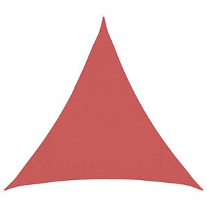 vidaXL Solseil Trekantet 2 x 2 x 2 m HDPE Terrakotta