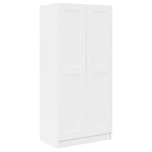 vidaXL Garderobe hvit 82,5x51,5x180 cm konstruert tre