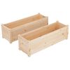 vidaXL Plantekasser 2 stk 100x31x31 cm heltre furu