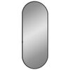 vidaXL Veggspeil svart 50x20 cm oval