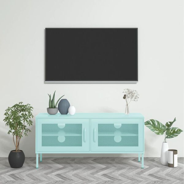 vidaXL TV-benk myntegrønn 105x35x50 cm stål