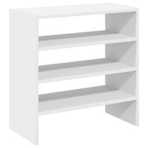 vidaXL Skostativer 2 stk stablebar hvit 60x30x30,5 cm