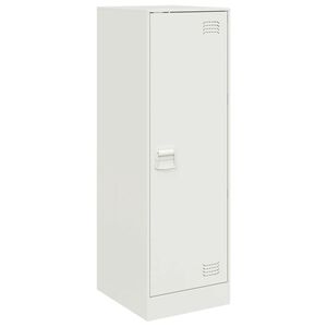 vidaXL Skjenk hvit 34,5x39x107 cm st&aring;l