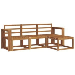 vidaXL Utend&oslash;rs sofa-sett 4 pcs Naturlig