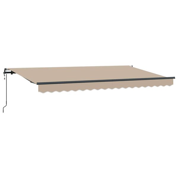 vidaXL Innvendbar Markise Beige 400 x 200 cm stoff