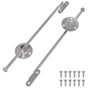 vidaXL Trekkstang Hengsel 2 pcs s&oslash;lv 190 mm Jern