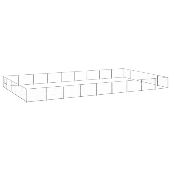 vidaXL Hundeg&aring;rd s&oslash;lv 45 m&sup2; st&aring;l