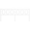vidaXL Utskiftbar sengegavl i metall hvit 200 cm