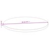 vidaXL Bordplate Ø60x2,5 cm bambus