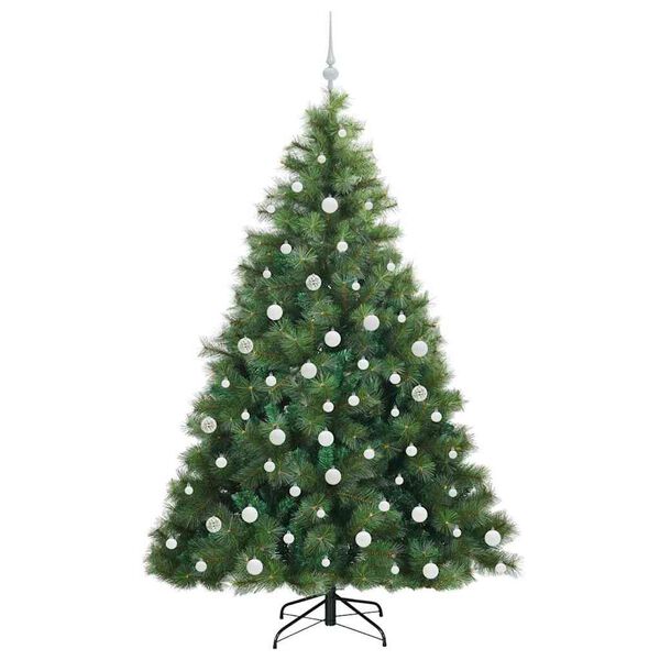vidaXL Kunstig juletre med 300 LED med stativ gr&oslash;nn 180 cm PE og PVC