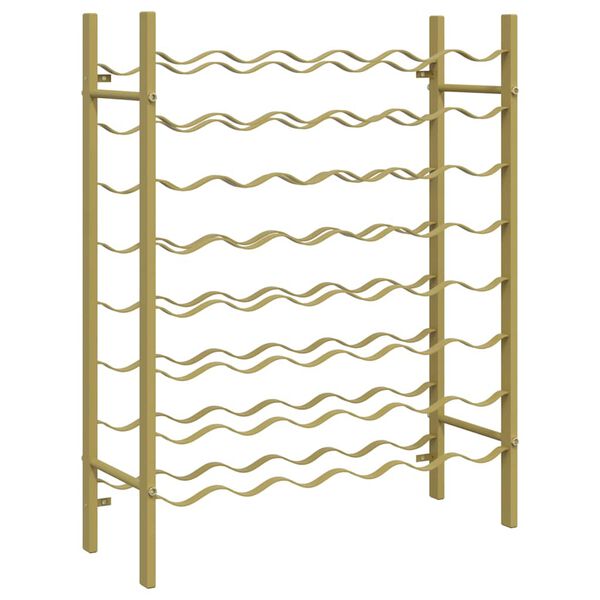 vidaXL Vinstativ for 48 flasker metall gull