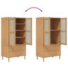 vidaXL Garderobe SENJA rotting utseende brun 90x55x175 cm heltre furu