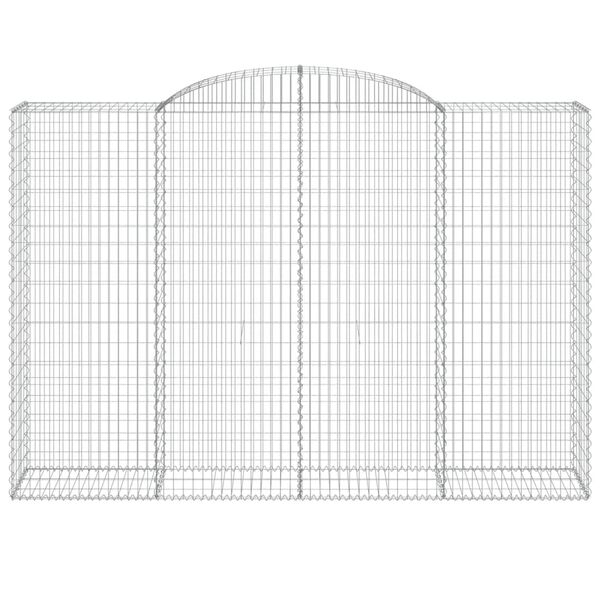 vidaXL Gabionkurver buede 2 stk 300x50x200/220 cm galvanisert jern