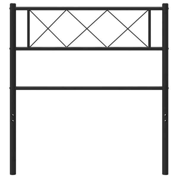 vidaXL Sengegavl i metall svart 75 cm