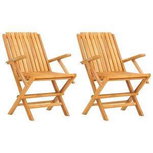 vidaXL Klappstoler 2 stk. 61x67x90 cm heltre teak