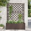 vidaXL Plantekasse med espalier 100x43x142 cm PP mocca