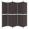 vidaXL Romdeler 5 paneler brun 250x200 cm stoff