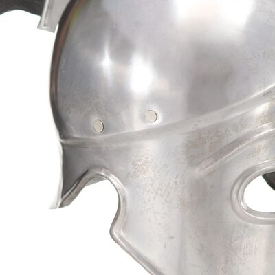 vidaXL Gresk krigerhjelm antikk replika LARP sølv stål