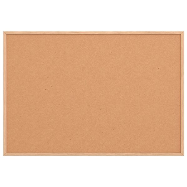 vidaXL Korktavle med ramme i heltre furu 80x55 cm