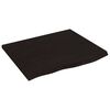 vidaXL Benkeplate til bad m&oslash;rkebrun 60x50x2 cm behandlet heltre