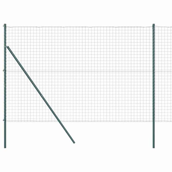 vidaXL Gjerde med stolpe gr&oslash;nn 1,6 x 10 m St&aring;l og PVC