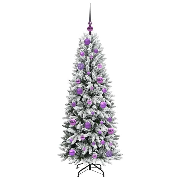 vidaXL Kunstig juletre Hvit 53 x 53 x 120 cm PVC, plast, stål og PE