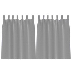 vidaXL M&oslash;rkleggende Gardiner med Ringer 2 pcs Lysegr&aring; 140 x 140 cm