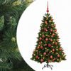 vidaXL Kunstig juletre med julekuler 120 cm 150 LED-lys Varmhvit