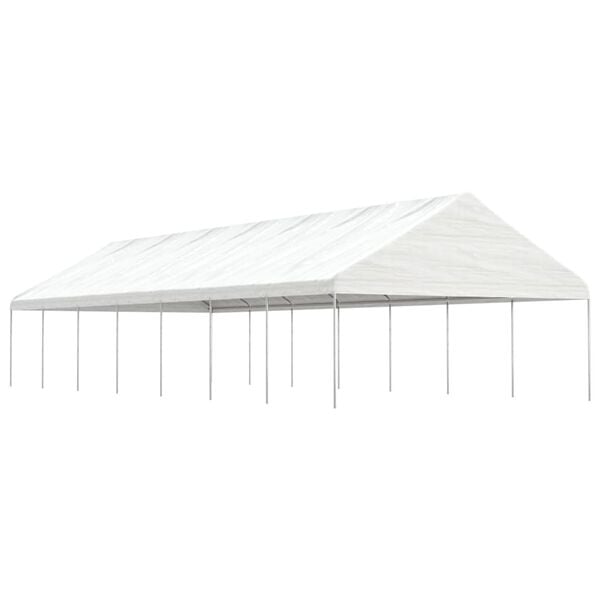 vidaXL Paviljong med tak hvit 15,61x5,88x3,75 m polyetylen